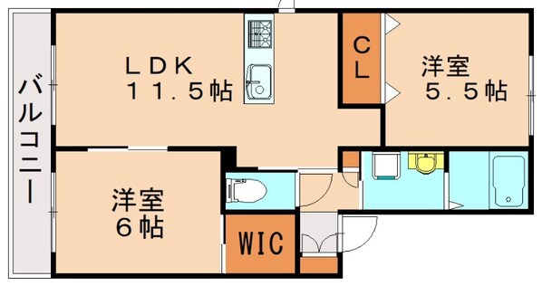 折尾駅 徒歩38分 1階の物件間取画像